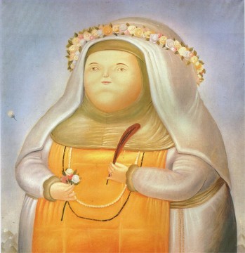 Artworks by 350 Famous Artists Painting - Saint Rose of Lima Fernando Botero